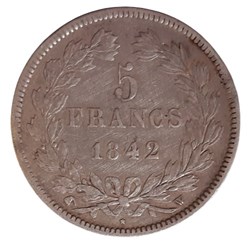 1842 W - 5 francs