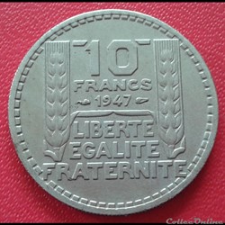 1947 - 10 francs - Petite tête