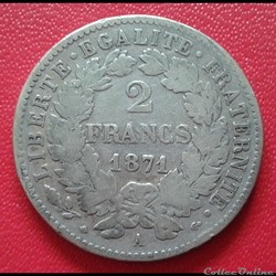 1871 A - 2 francs - grand A