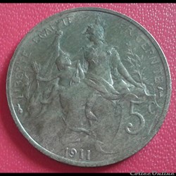 1911 - 5 centimes