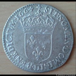 1664 D - 1/12ème écu - Louis XIV