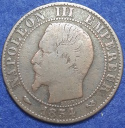 1854 B - 5 centimes