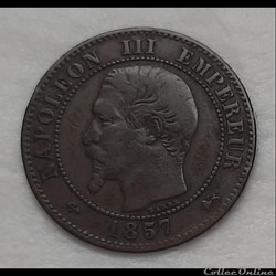 1857 D - 2 centimes - grand D - grand lion