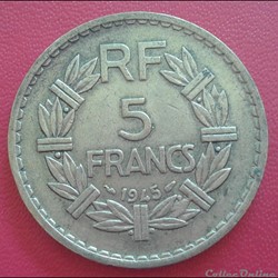 1945 - 5 francs - BR.ALU