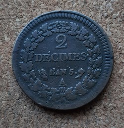 (1796-97) - 2 Décimes L'AN 5 A