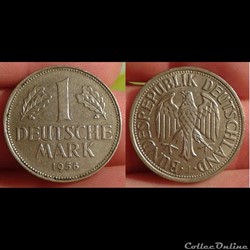Allemagne - 1 mark 1958 J