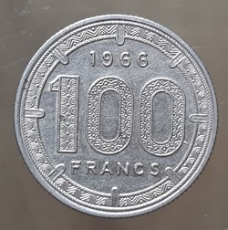Etats de l’Afrique équatoriale – 100 francs 1966