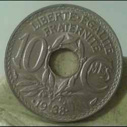 10 centimes 1938 - maillechort