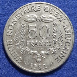 États Afrique de l'Ouest - 50 francs 1982