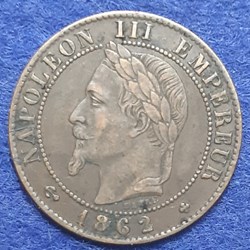 1862 BB - 1 centime