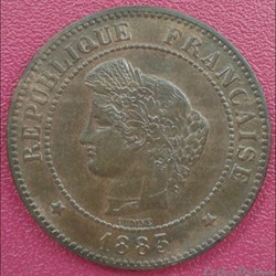 1883 A - 5 centimes - petit A