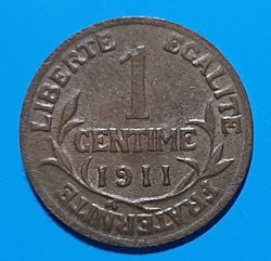 1911 - 1 centime