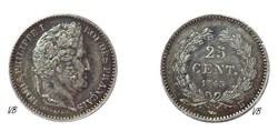 1845 - 25 centimes