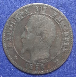 1856 B - 2 centimes
