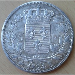 1824 - 5 francs