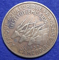 Cameroun - 25 francs 1958