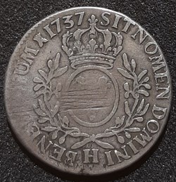 1737 H - Ecu aux branches d'olivier - Louis XV