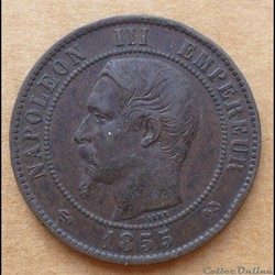 1855 - 10 centimes - ancre - n°2