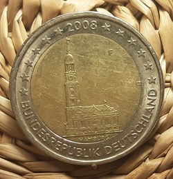 Allemagne - 2 euros 2008 -  frappe semi hors virole