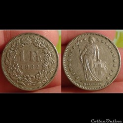 Suisse - 1 franc 1982