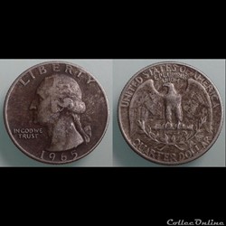 USA - quarter dollar 1965