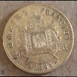 1864 A - 20 francs OR
