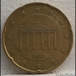Allemagne - 2002 - F - 20 cents