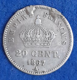1867 A - 20 centimes