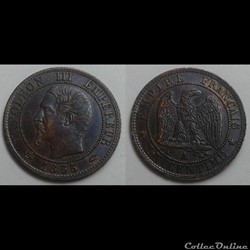 1855 A - 1 centime - ancre
