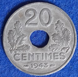 1943 - 20 centimes