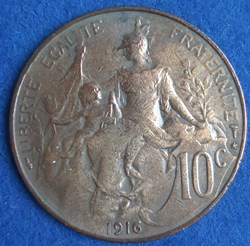 1916* - 10 centimes