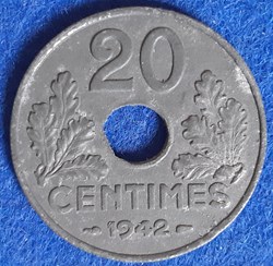1942 - 20 centimes