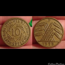 * Allemagne - 10 pfennig 1828 G