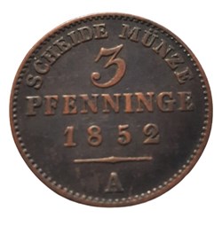 Allemagne - Prusse - 3 pfenninge 1852 A