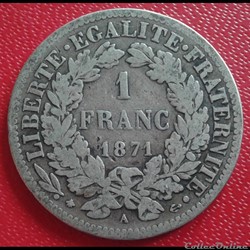 1871 A - 1 franc - petit A