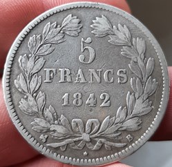 1842 B - 5 francs Louis Philippe Ier