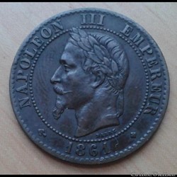 1861 BB - 2 centimes - buste provisoire