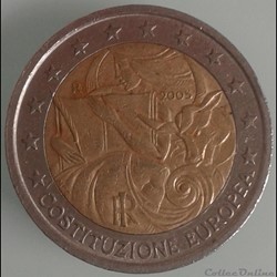 Italie - 2005 - 2 euros Signature constitution européenne