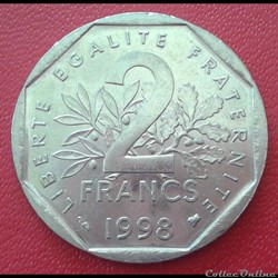 1998 - 2 francs