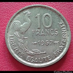 10 francs 1957