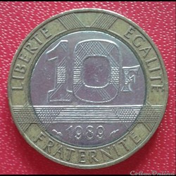 10 francs génie 1989 - 13 stries