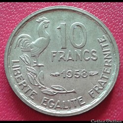 10 francs 1958