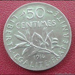 1916 - 50 centimes