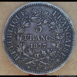 1877 A - 5 Francs