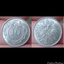 Autriche - 10 heller 1893