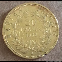 1853 A - 20 francs OR