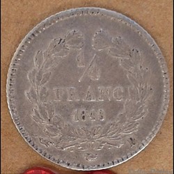 1845 - 1/4 franc (exemplaire n°2)