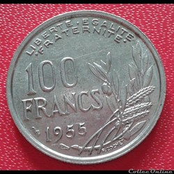 1955 - 100 francs - ruban large