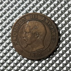 1855 W - 2 centimes