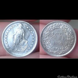Suisse - 1/2 franc 1959